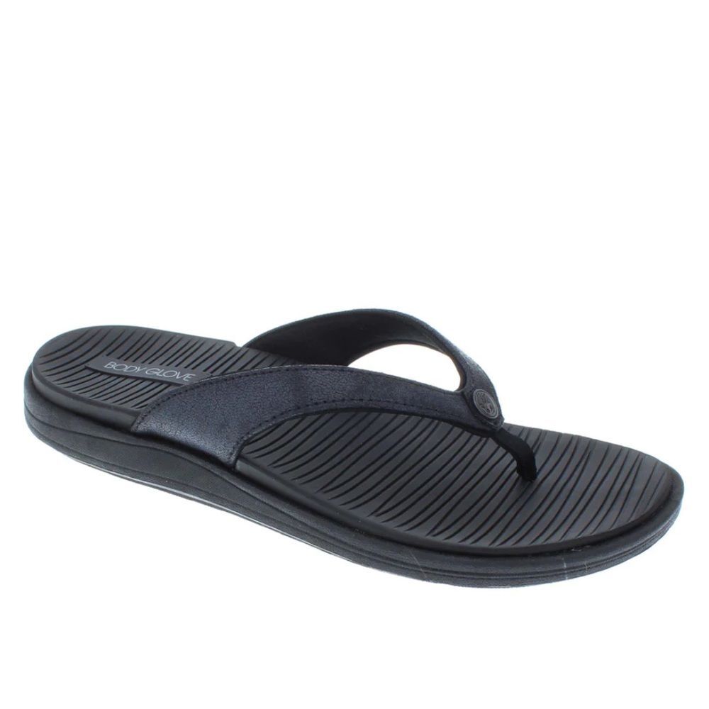 Body Glove WOMEN'S ATHENA SANDALS - METALLIC BLACK Sz 7